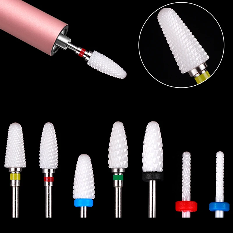 

1pcs Ceramic Milling Cutter Nail Drill Bit Electric Manicure Drills Pedicure Mill Bits Machine Files Nail Art Tools Equipment