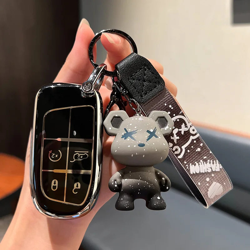 Высококачественный чехол для автомобильного ключа из ТПУ JEEP Grand Cherokee WK2 Renegade Compass