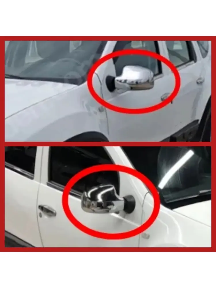 

Renault Dacia Duster 2012-2017, хромированные Чехлы для зеркал, автомобильные аксессуары, 2 шт., Высококачественная хромированная крышка, Внешние детали д...