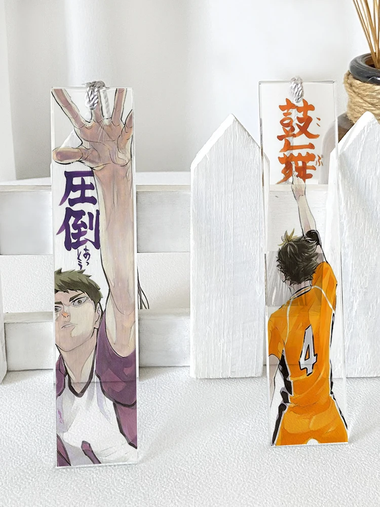 Аниме Haikyuu! Karasuno Shoyo Hinata Косплей кристаллический страничный маркер Мультяшные