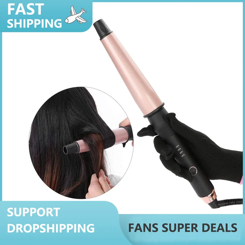 Wand For Hair, 3/8 Inch Tourmaline Ceramic Coating Hair Curl
