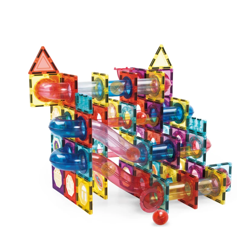 

Children's Magnetic Connection Toys Tile Car Building Model Magnet Montessori Education Set Magic Block