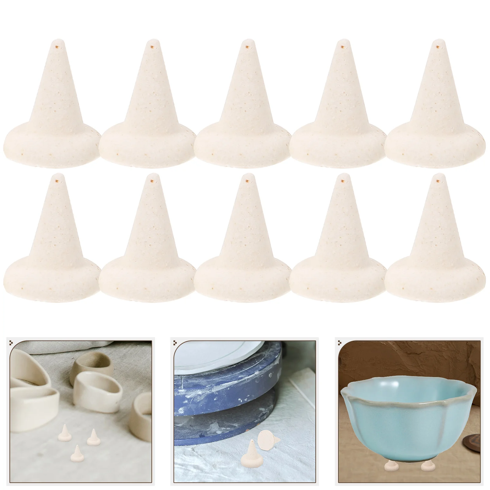 

10 Pcs Tools Pottery Kiln Durable Supplies Nail Clay Support Aluminum Oxide Ceramic Microwave