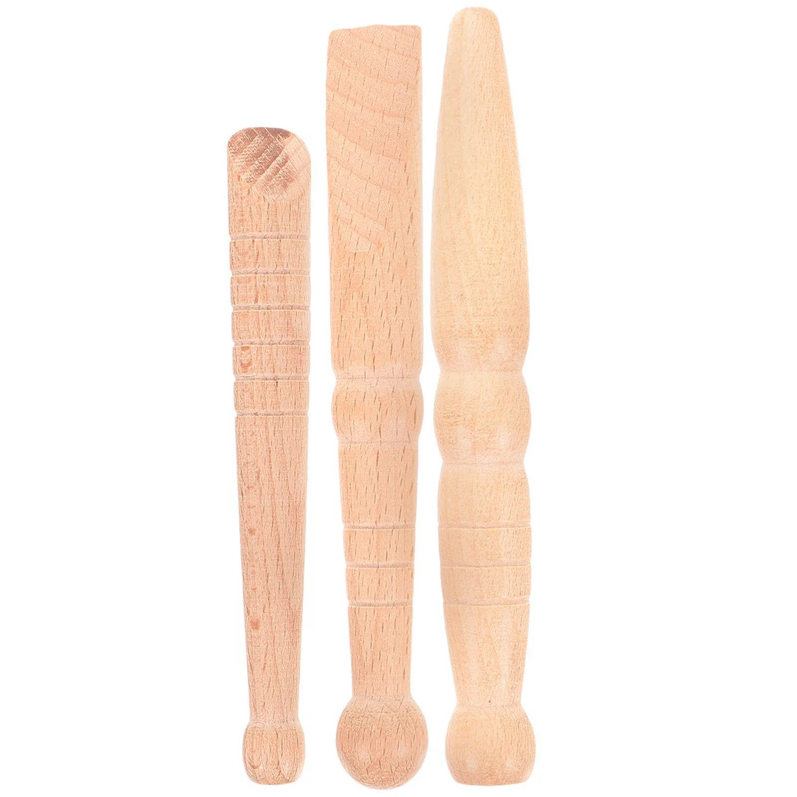

3 Pcs Skincare Tools Foot Scraping Bar Sole Scrapping Rods Portable Acupoint Wooden Household Pelma