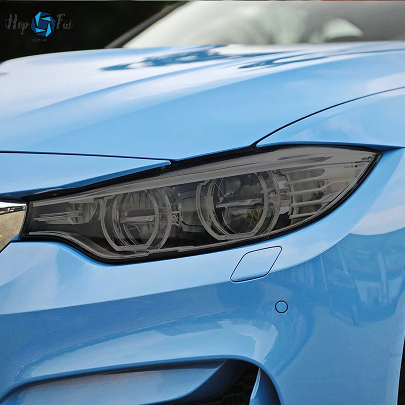 

2 Pcs Car Headlight Protective Film Smoked Black Tint Wrap Vinyl Transparent TPU Sticker For BMW M4 F82 F83 2014-2019