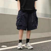 summer cotton pocket shorts mens fashion retro cargo shorts mens japanese streetwear loose hip hop straight shorts men m 2xl