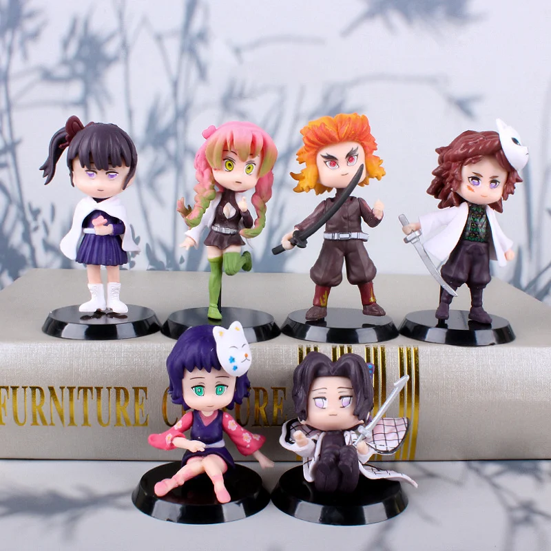 

6pcs/Set Demon Slayer Figuarts Q Version Anime Figures Model Figurine Toys Collectible Gift For Toys Hobbies Kids