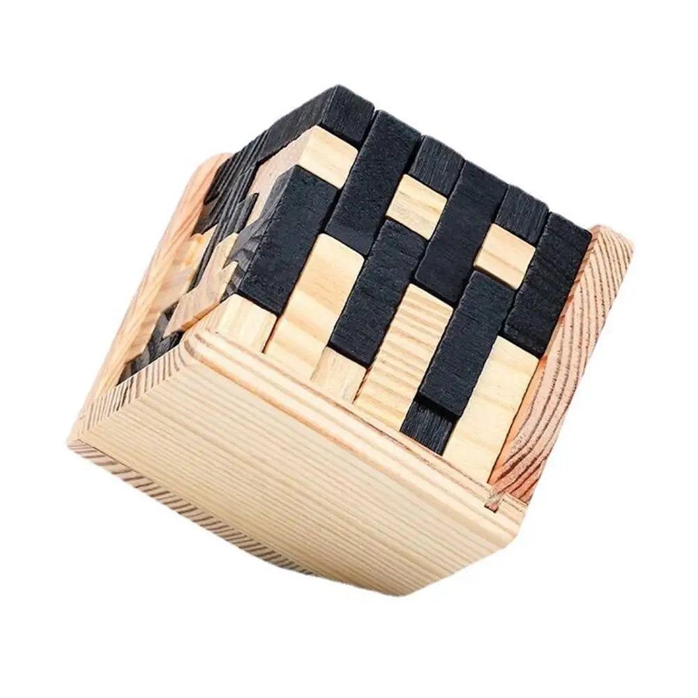 

Creative 3D Wooden Cube Puzzle T L Shape Luban Interlocking Toys For Kids Brain Teaser Educational Toys Wood Building Block V8I9