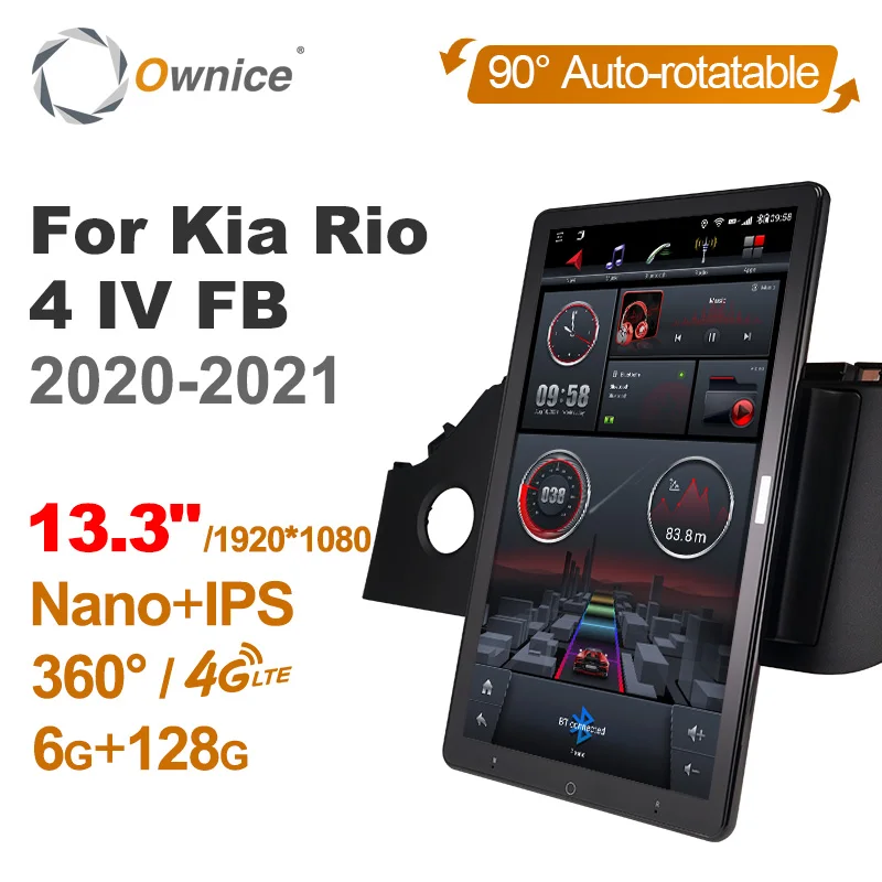 

TS10 Android 10.0 Ownice Car Radio Auto for K2 Rio 2020 with 13.3" 7862 512 No DVD support USB Quick Charge Nano 1920*1080