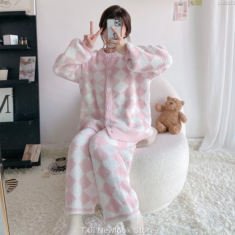 Пижама TXii Newlook с бриллиантами Женская осенне-зимняя мягкая удобная утепленная