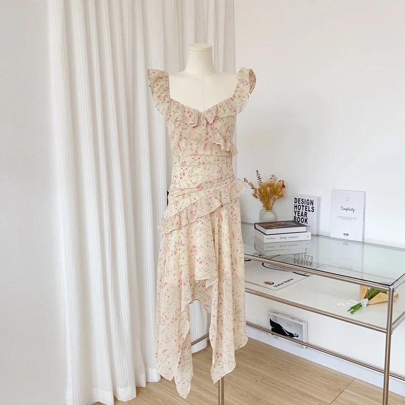 

Женское платье без рукавов, с цветочным принтом