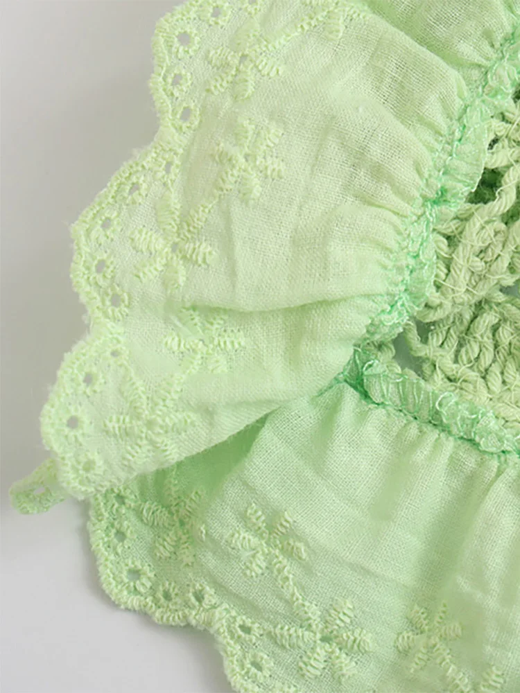 Летняя одежда для женщин майка 2022 отпуск бохо винтажный ажурный вязаный топ