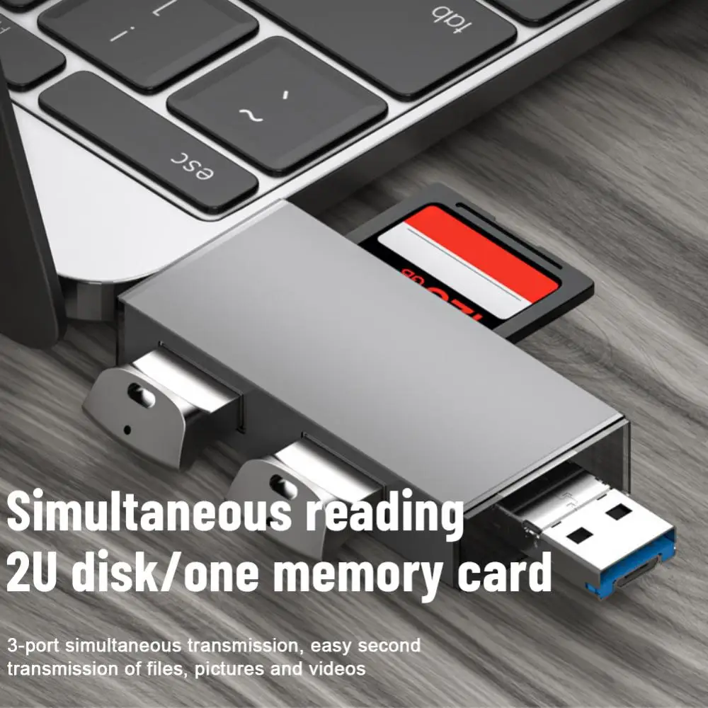 

480mbps Multiple Expander Multi-function Aluminum With Sd / Tf Card Reader Usb Adapter Splitter 7 In 1 Usb C Hub