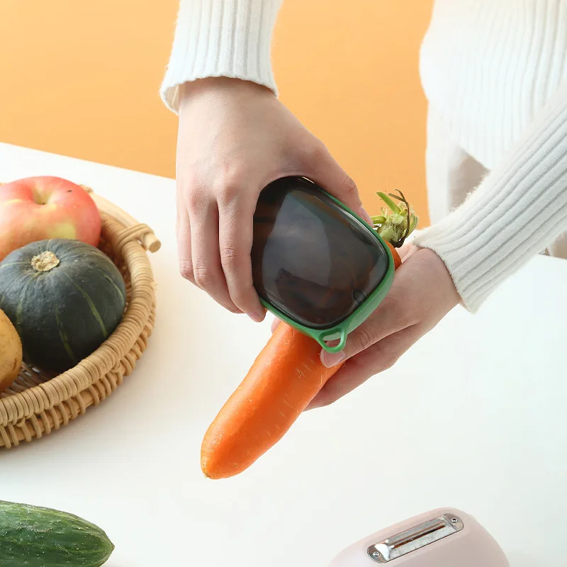 

Multi-purpose Peeler With Trash Can Fruit Peeler Vegetable Fruit Melon Planer Potato Peeler Kitchen Gadget
