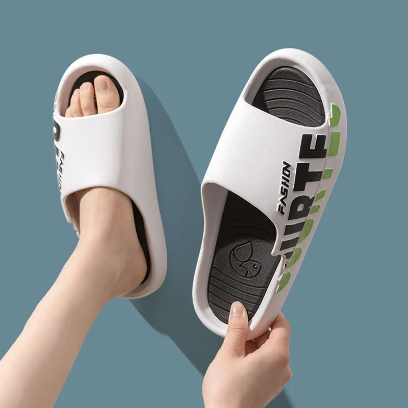 

Summer Men Sports Outside Slippers EVA Mixed Color Thick Platform Non-slip Sole Casual Beach Home Sandals Male Flip Flops