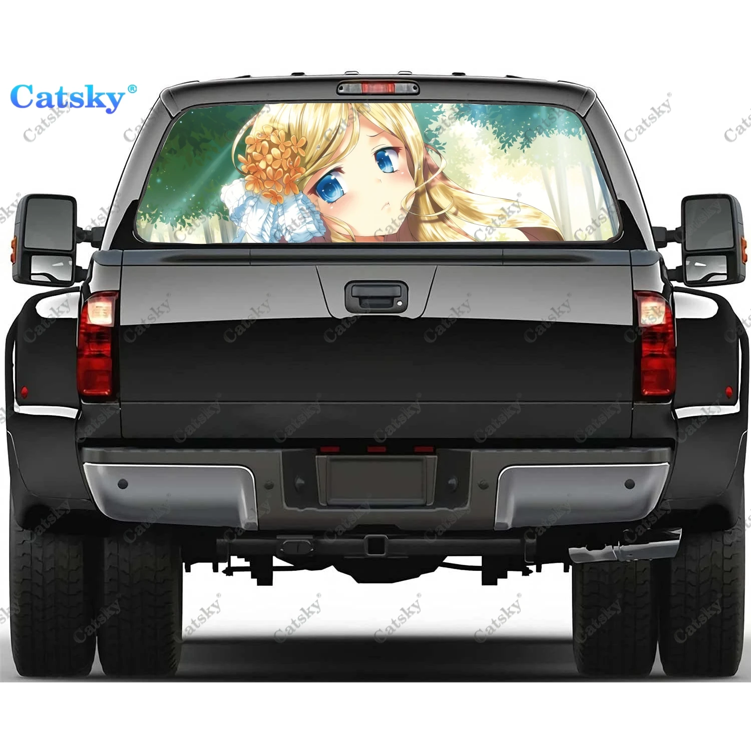 

Наклейки на заднее стекло в стиле аниме Gitl Alice шуберг наклейки на заднее стекло для грузовика универсальный оттенок перфорированный виниловый графический