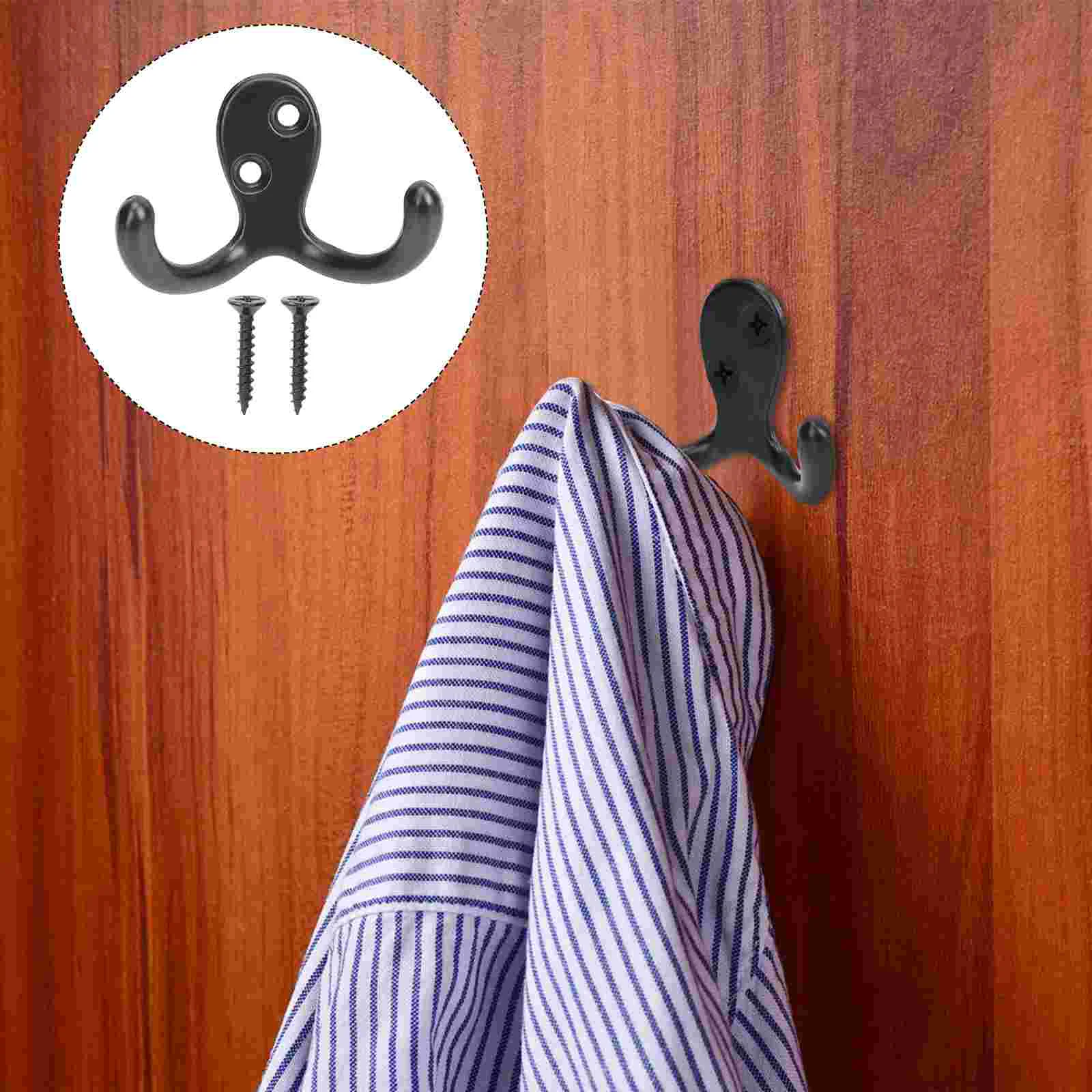 

10pcs Zinc Alloy Hooks Wall Racks Bathroom Hooks Towels Hooks Home Room Hooks