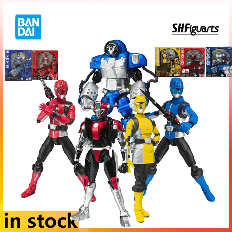 Фото Bandai оригинальная готовая подвижная кукла S.H.Figuarts серии Go Busters аниме Hinasaki Banana фигурка модель игрушки подарки для мальчика №1