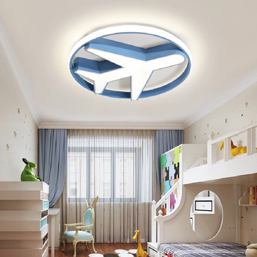 

Самолёт в скандинавском стиле для украшения дома, салонный Декор для спальни, светодиодная лампа для комнаты, потолочный светильник с регул...