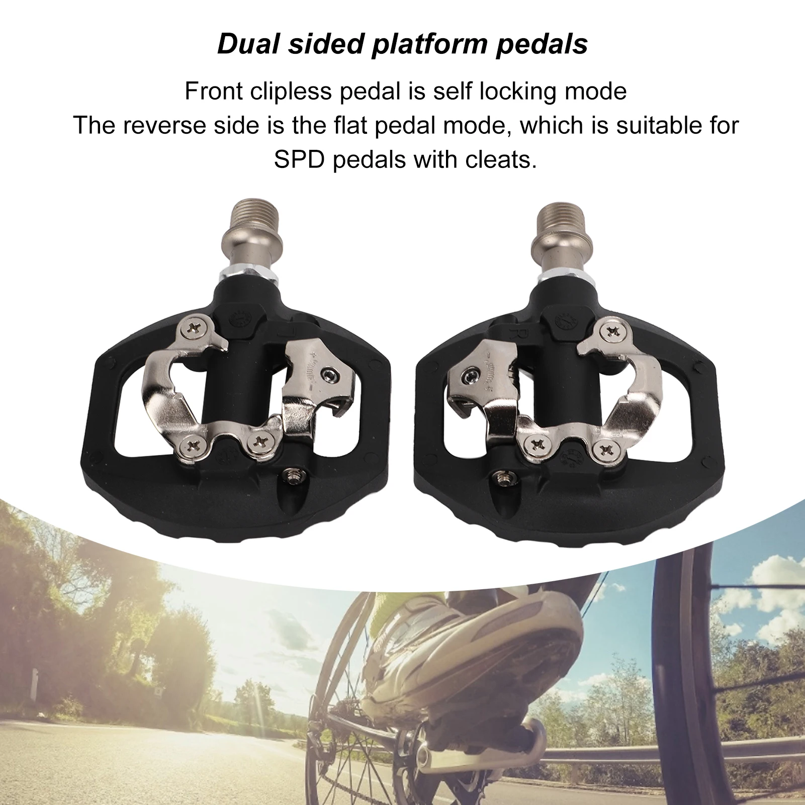 Многофункциональная двухсторонняя платформа для SPD горного велосипеда