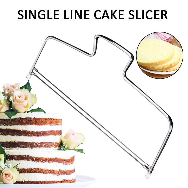 

1PC Single/Double Line Cake Cut Adjustable Slicer Stainless Steel Device Cake Decorating Mold DIY Bakeware Kitchen Cooking Tool