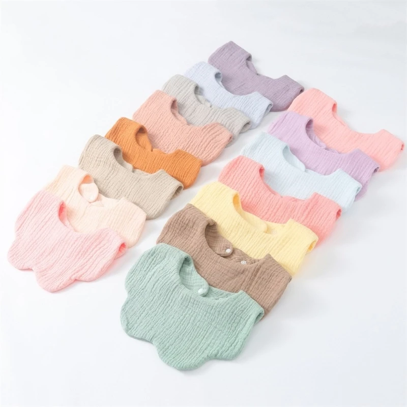 

Baby Bibs Feeding Bibs for Infant Toddlers Saliva Towel Soft Breathable Drooling Apron Cotton Burp Cloths Baby Supplies
