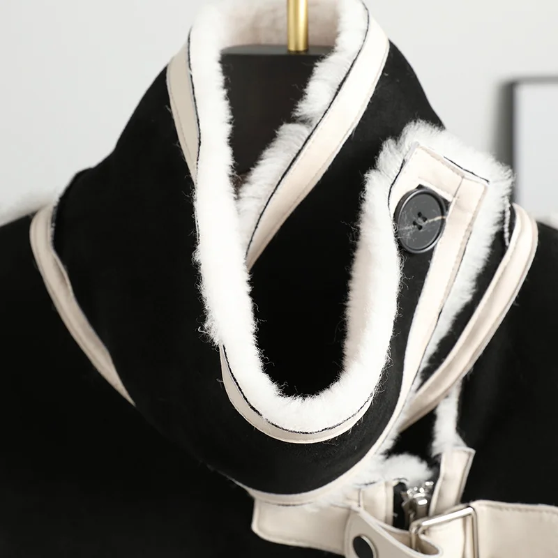 Женское роскошное пальто PUDI из натуральной шерсти зимняя женская куртка с