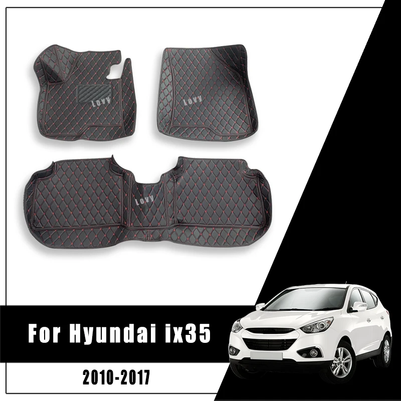 Carpets Car Floor Mats For Hyundai Tucson IX35 2017 2016 2015 2014 2013 2012 2011 2010 Dash Foot Pads Custom Covers Waterproof