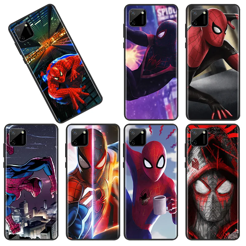 

Spiderman Marvel For OPPO Find X2 X3 X5 Lite Neo Pro 5G OPPO Reno2 Reno4 Reno5 Reno6 Reno7 Z Lite Pro SE 4G 5G Black Phone Case