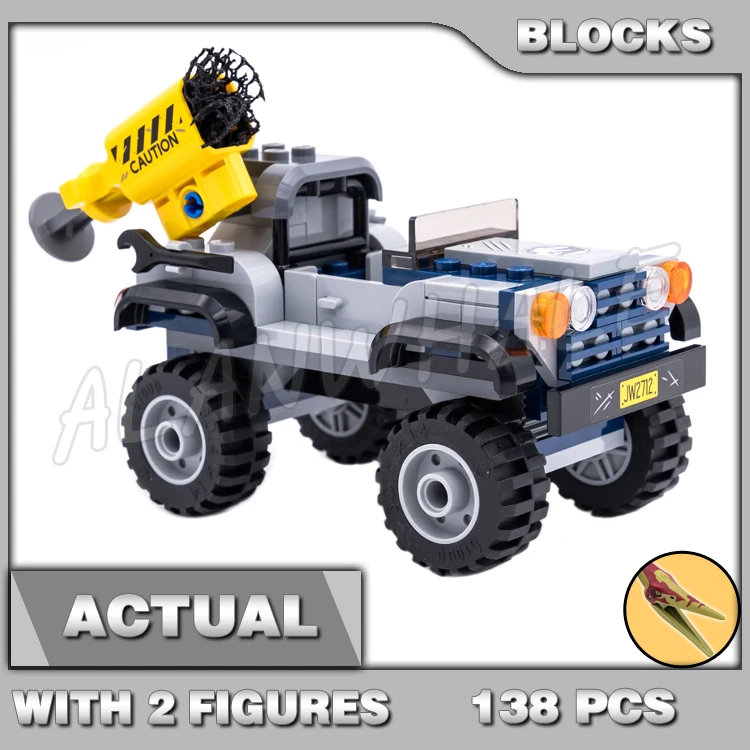 

138pcs Jurassic World Pteranodon Chase Off-roader Pursuit Owen Dinosaur Park 10921 Building Blocks Toys Compatible Kids Brick