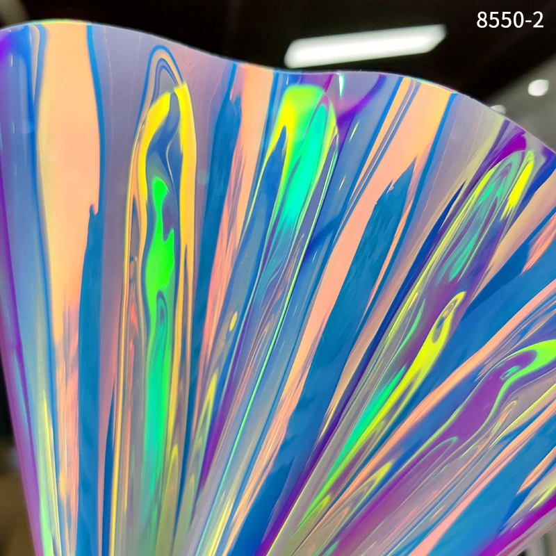 Искусственная кожа ТПУ виниловая ткань для обивки прозрачная голографическая