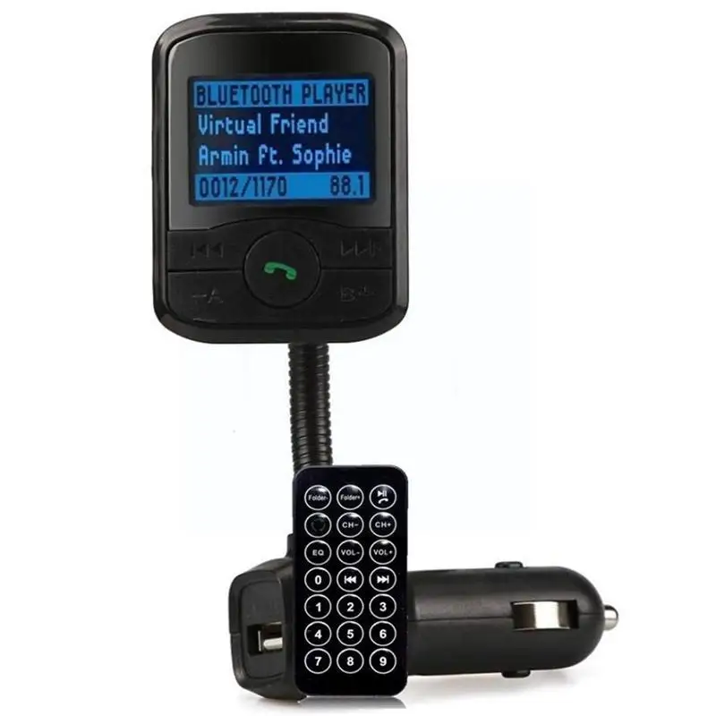 

Bluetooth Fm Transmitter Hands-free Car Kit Radio Receiver Usb Card Adapter Audio Sd Mp3 Audio 3.5mm Includes Slots Jack An C2v2