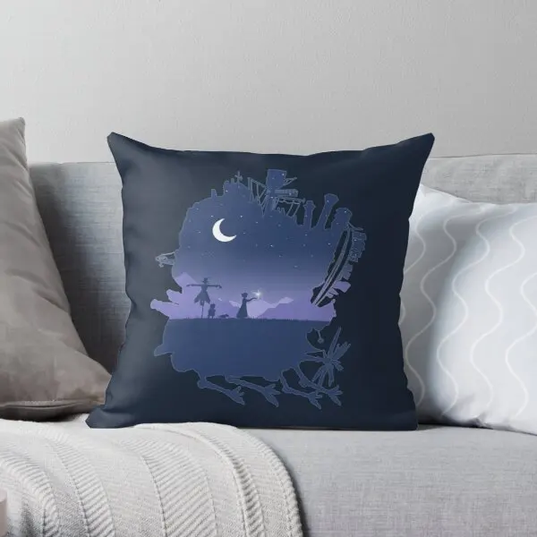 

Howl S Moving Castle Printing Throw Pillow Cover Hotel Cushion Square Soft Car Anime Home Case Bed Wedding Pillows not include