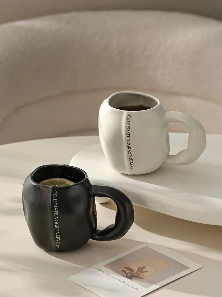 430 мл необычная индивидуальная трендовая чашка с неравномерными знаками