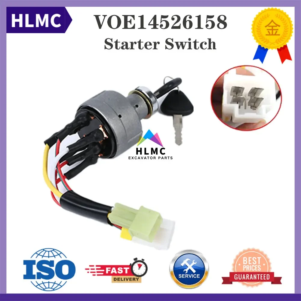 EC120D EC140B EC160B EC180B EC200B EC210B EC210C EC220D EC240B EC290B EC300D Выключатель зажигания и стартера VOE