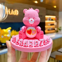 anime surrounding kawaii rainbow love bear temporary parking number plate moving car phone car accessories decoration gift toys