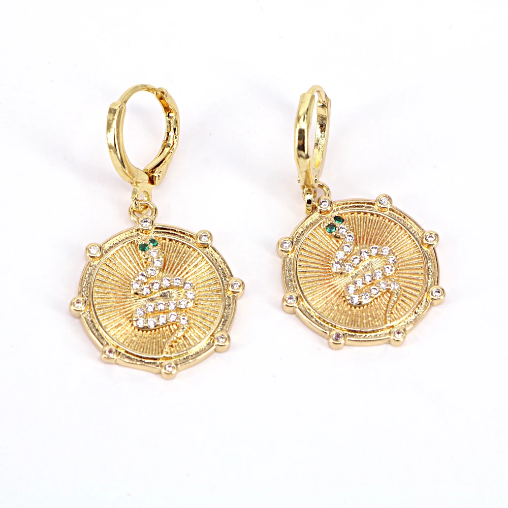 

5 пар, Женские винтажные серьги-кольца в виде змеи