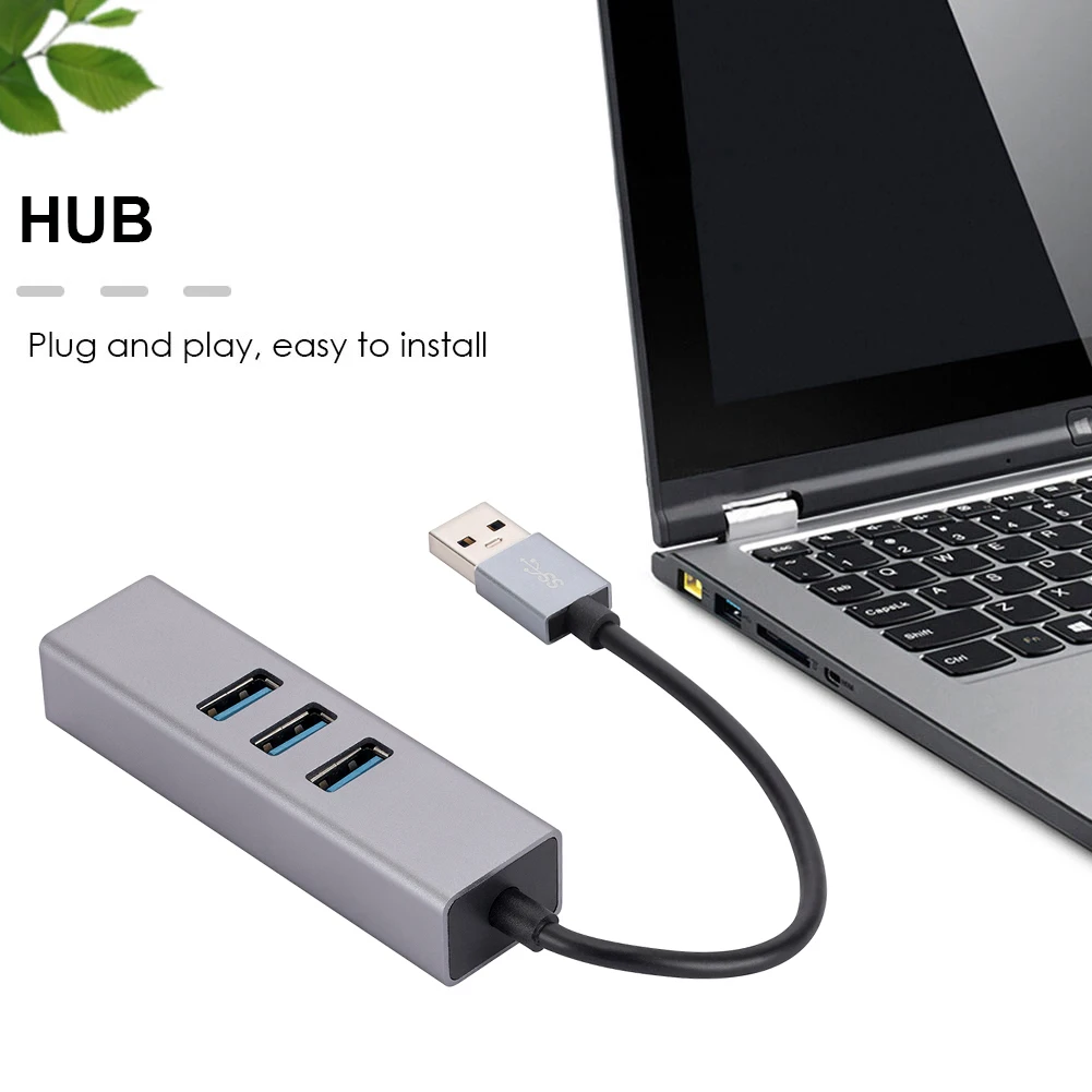

Адаптер Ethernet с 3 портами USB на Rj45 Lan, высокоскоростная сетевая карта USB C, хаб типа C, адаптер для ПК, Windows, ноутбука