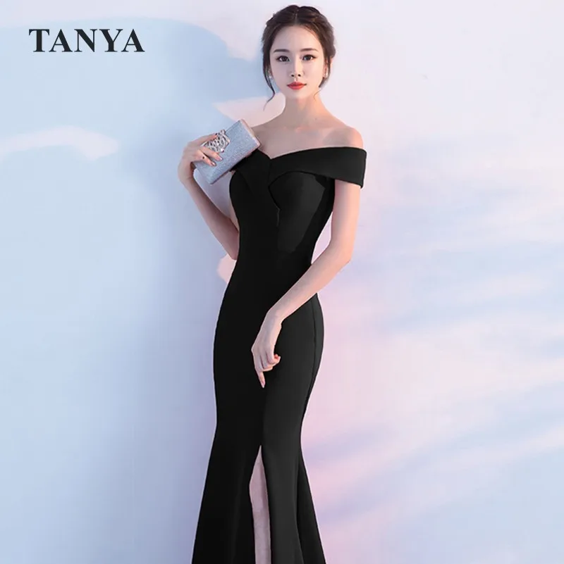 Скромные Простые платья для подружек невесты Русалка длиной до пола с открытыми