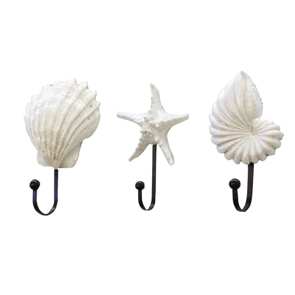 

Multifunctional Sea Beach Hook Practical Ocean Wall Conch Home Decor Clothing Clothes Rack Storage