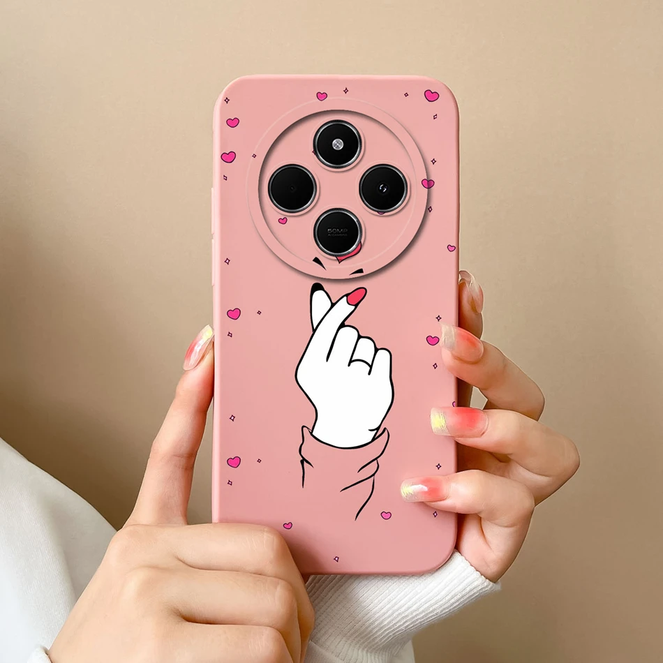 Для Xiaomi Redmi 14C Чехол Love Heart Butterfly Задняя крышка для 14 C 4G Redmi14C Корпус телефона Мягкий