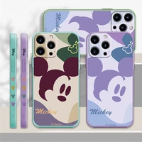 protective square mickey mouse chocolate art phone case for apple iphone xs 7 14 13 pro max 11 x xr 8 plus 12 se2 6s 5 mini 5s