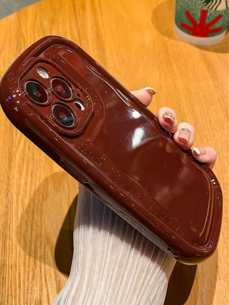 Thickened Oval Personality Phone Case Suitable for IPhone14 14promax 13Promax 12Promax 12Pro 14pro  Fashion Anti-fall Phone Case