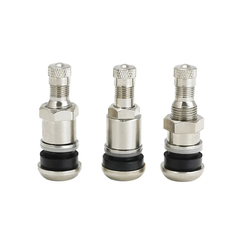 

4pcs MS525 Long Nut Tire Valve Stems for Car Light Truck Copper Clamp-in Tubeless Tyre Valves Tire Nipple Rim Hole 11.5mm/0.453”