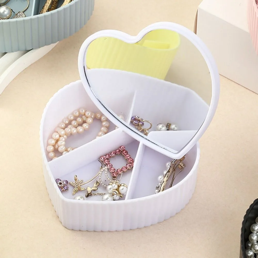 Модная упаковочная сумка для ювелирных изделий в форме сердца с зеркалом