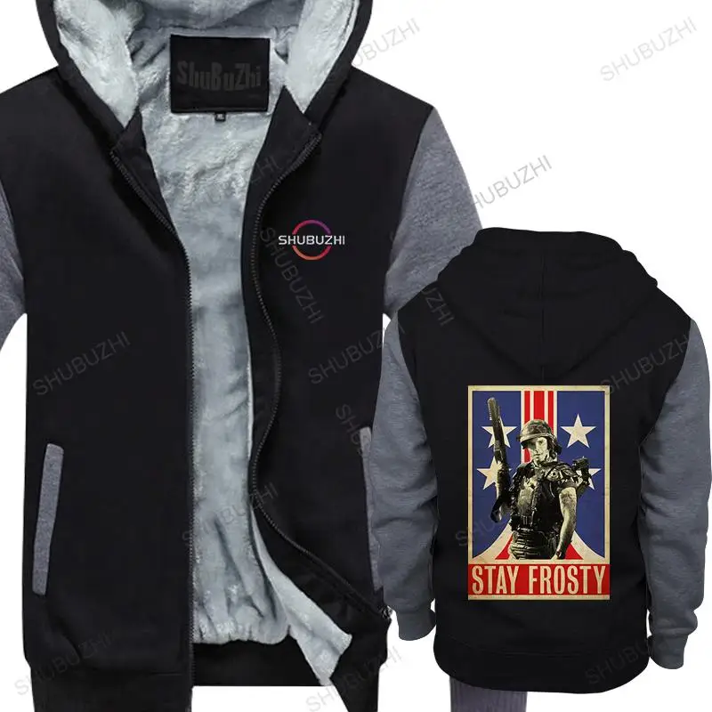 

Aliens thick hoodie Movie White 80s Film MARINES STAY FROSTY Space Planet Retro winter brand hoodies uniesx warm zipper jacket