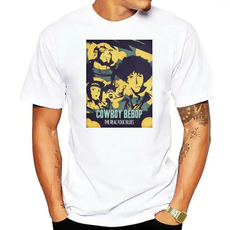 

2022 Fashion Short Creative Printed Cowboy Bebop Anime Minimalist Poster Inspired New Black Tees T-Shirt S-3XLSummer T-Shirt