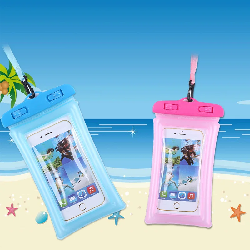 Float Airbag Waterproof Swimming Bag For Samsung Galaxy S3 S4 S5 S6 S6 S7 S8 S9 S10 S10e Edge Plus Phone Case Universal Pouch