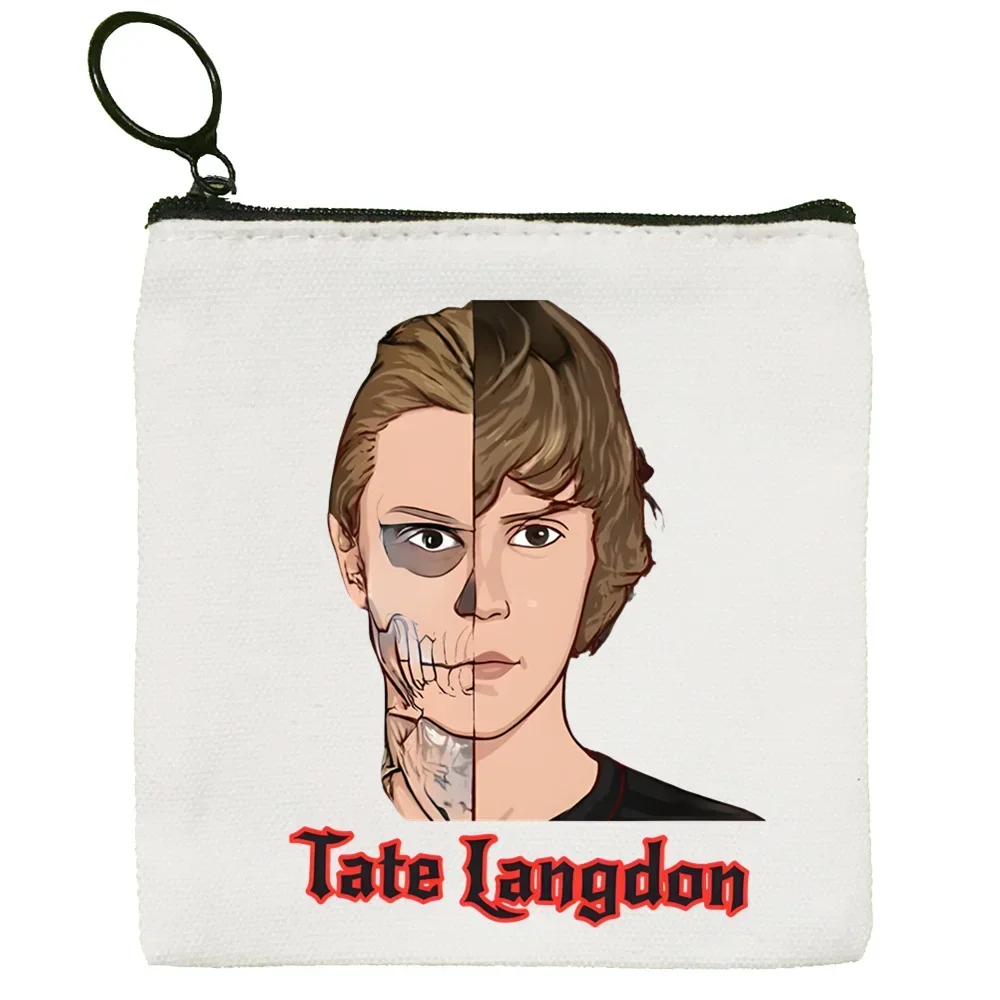 Evan Peters Skull Ahs Roanoke милый мини-кошелек для монет холст студенческий кошелек чехол на