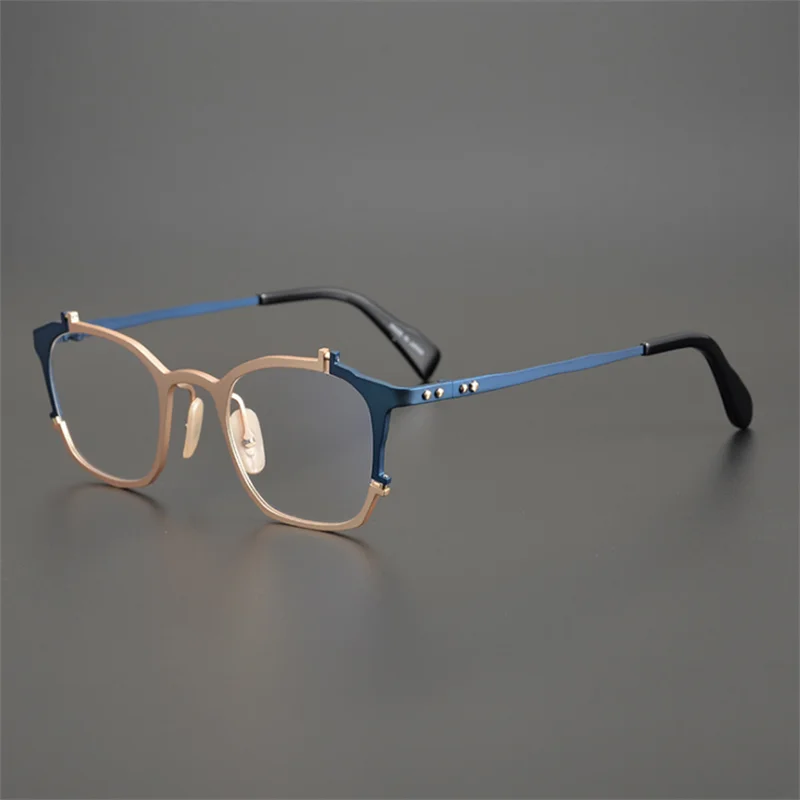 Handmade Pure Titanium Presbyopia Reading Eyeglasses Men Vintage Optical Eyewear Prescription Hyperopia Glasses Women Spectacles